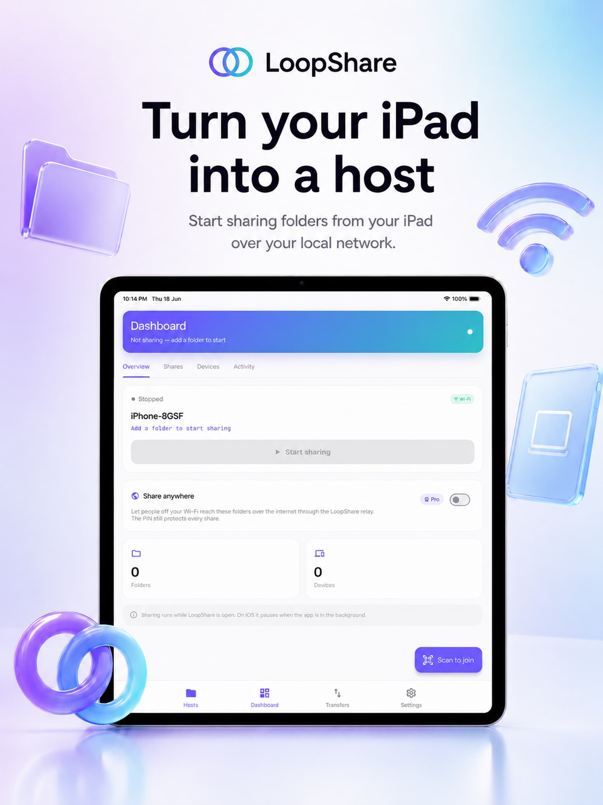 LoopStream on iPad